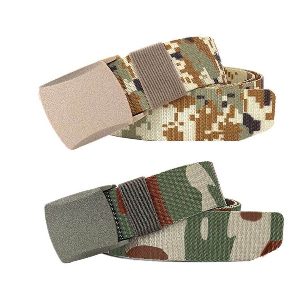 GENERICO - Cinturon Correas Camuflaje Unisex Jeans short Camuflada Ajustable