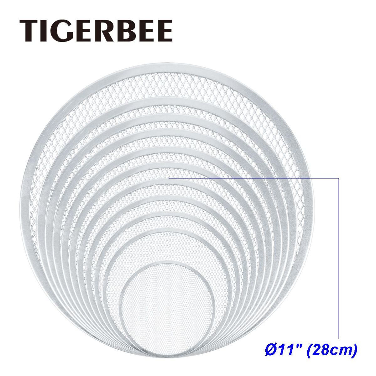 TIGERBEE - REJILLA DE ALUMINIO PARA PIZZA DE 28cm