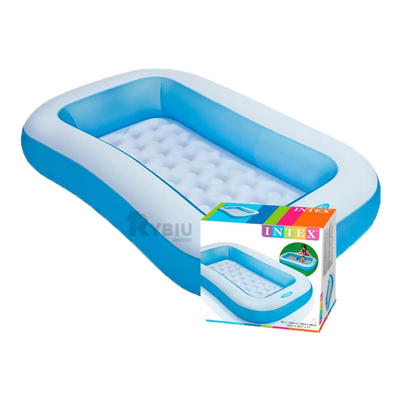 RYBIU IMPORT - Piscina Bonita Rectangular para Niños 168 x 100 x 28 cm