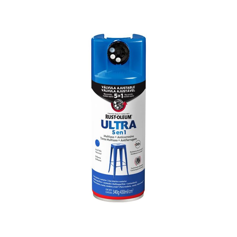 RUST OLEUM - Pintura en aerosol Ultra 5 en 1 Azul Vela Brillante