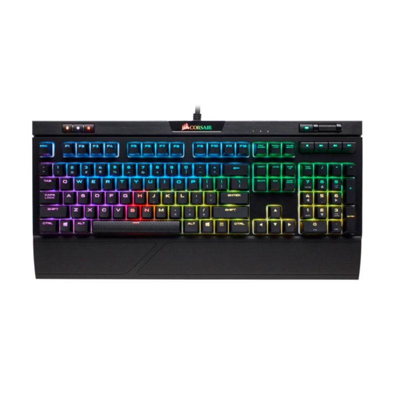 CORSAIR - Teclado Mecánico para Juegos Corsair STRAFE RGB MK2 CHERRY MX Red