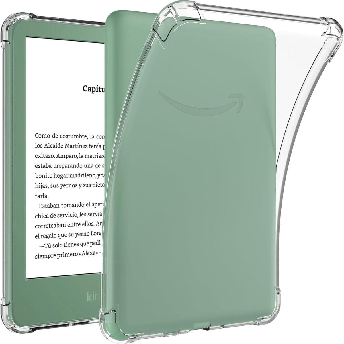 GENERICO - Funda Transparente Kindle 11va gen de 6 pulg 2024/2022 + Stickers