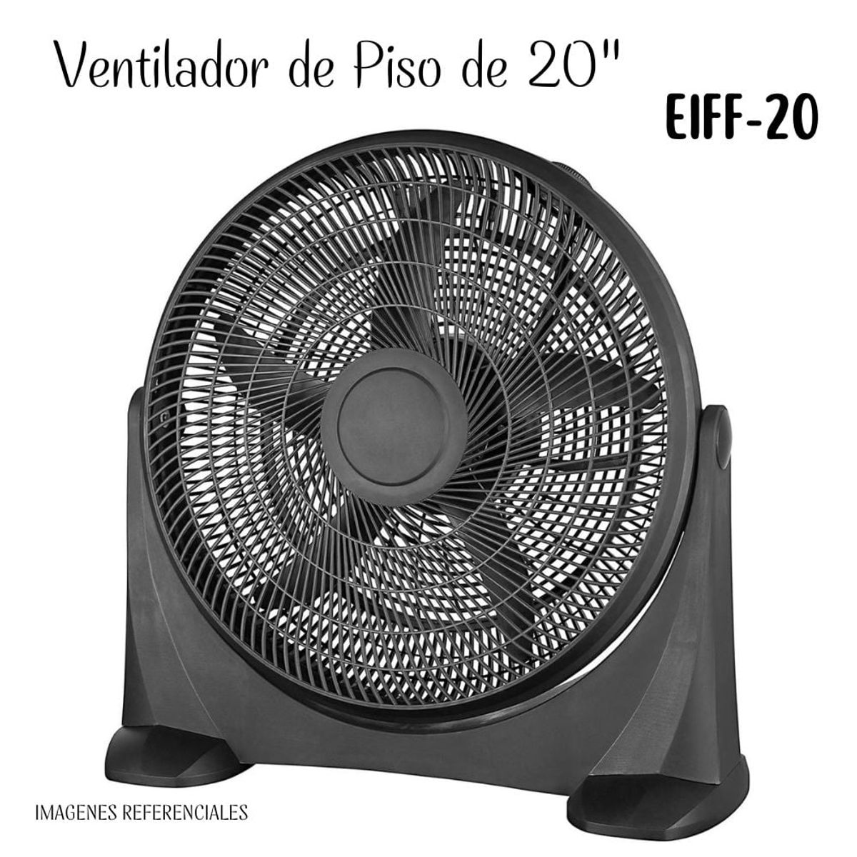 GENERICO - Ventilador de Piso de 20" - 95 Watts / EIFF-20 - NEGRO