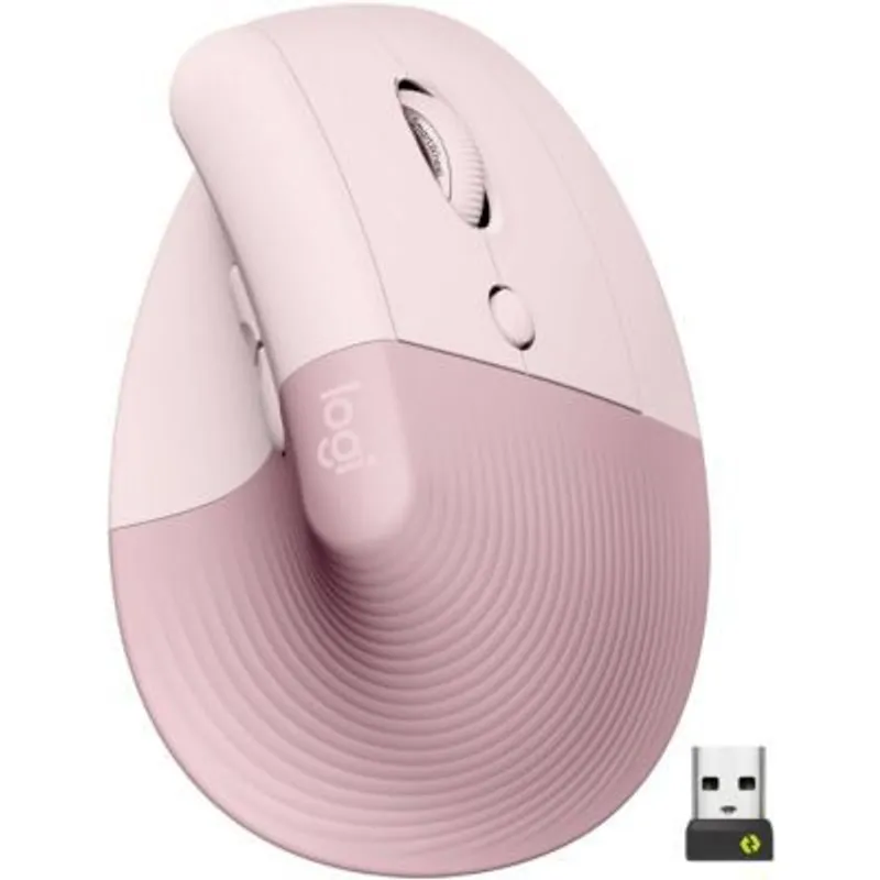 LOGITECH - MOUSE LOGITECH LIFT VERTICAL WIRELESS-BLUETOOTH ROSA