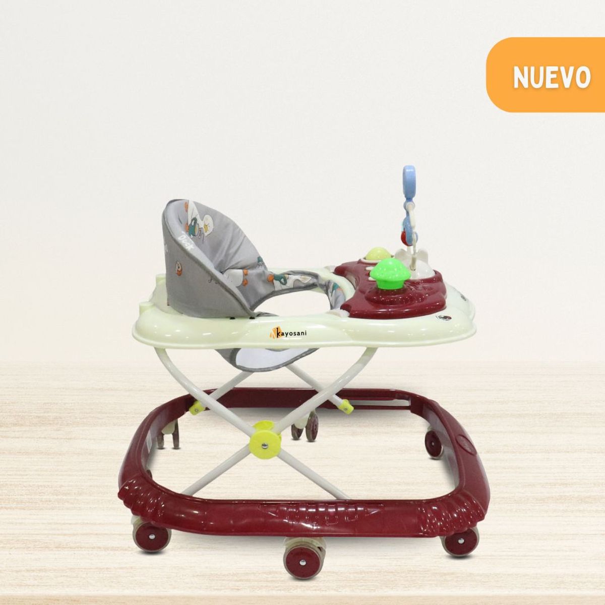 EBABY - Andador con bandeja divertida para Bebés «CRISTAL» Red