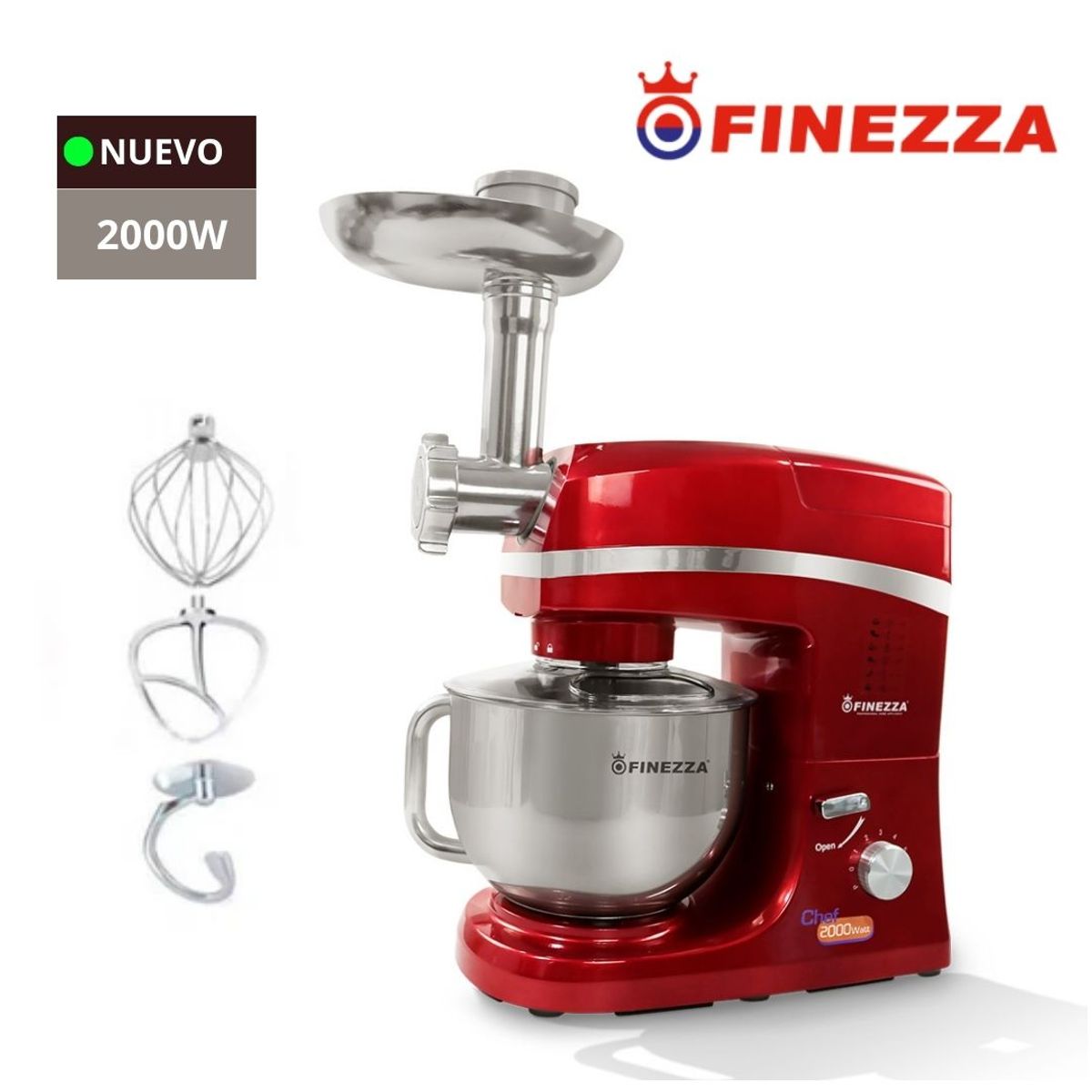 FINEZZA - BATIDORA FINEZZA DE 2000W CON MOLEDOR DE CARNE