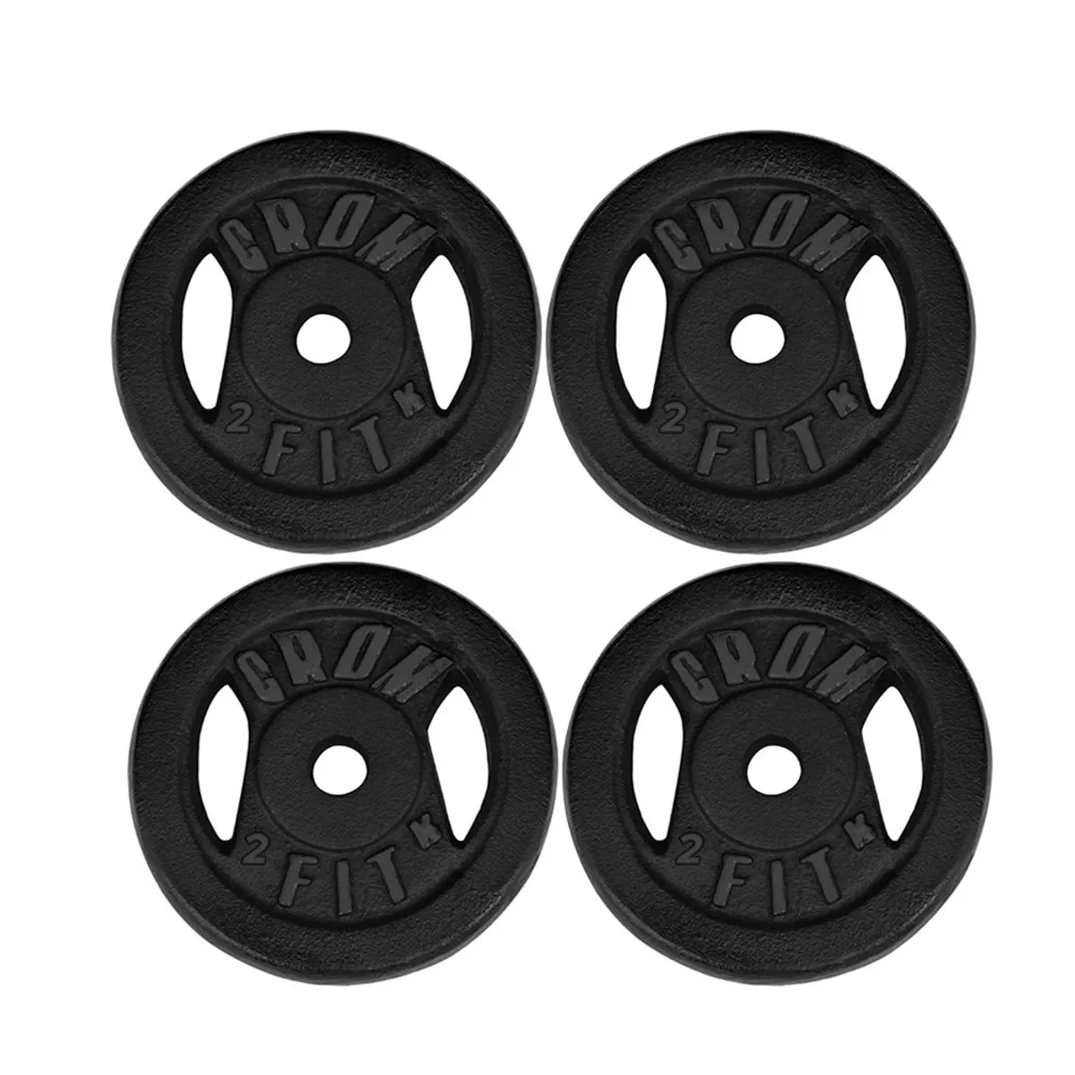 HOLGU - Pesas 4 Discos 2kg Peso Exacto Hierro Fundido