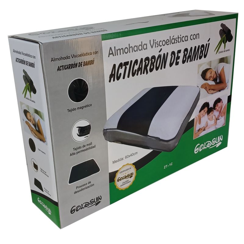 GOLDSUN - ALMOHADA VISCOELÁSTICA  ACTI-CARBÓN BAMBÚ memory foam