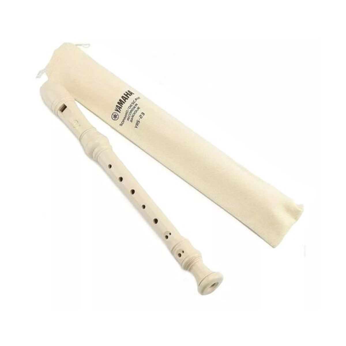 YAMAHA - Flauta Dulce Yamaha color Marfil  Funda.