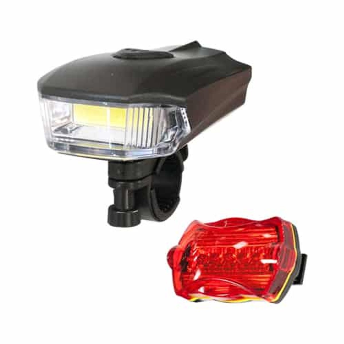 OEM - Pack 2 en 1 Luz LED Delantera y Trasera para Bicicleta