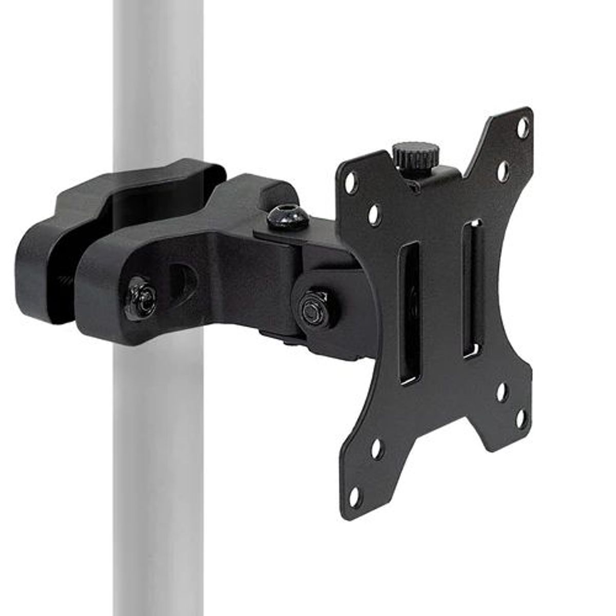 GENERICO - MONTECH - Soporte con Abrazadera para TV Monitor Montaje en Poste Tubo