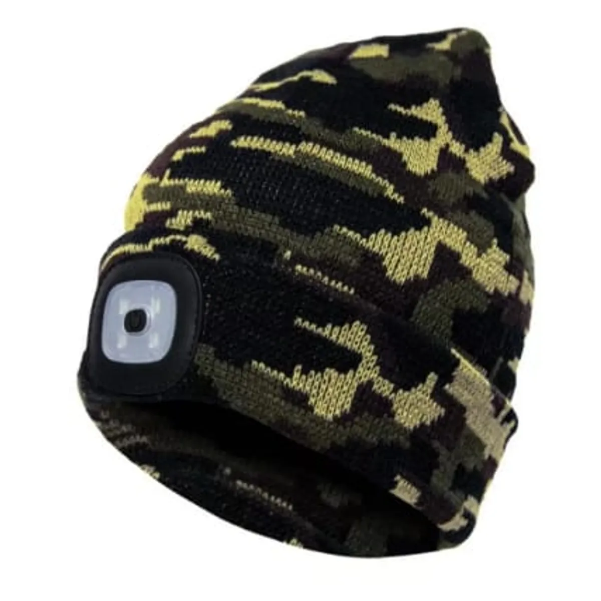 GENERICO - GORRO CON LUZ LED LINTERNA UNISEX RECARGABLE CHULLO TEJIDO