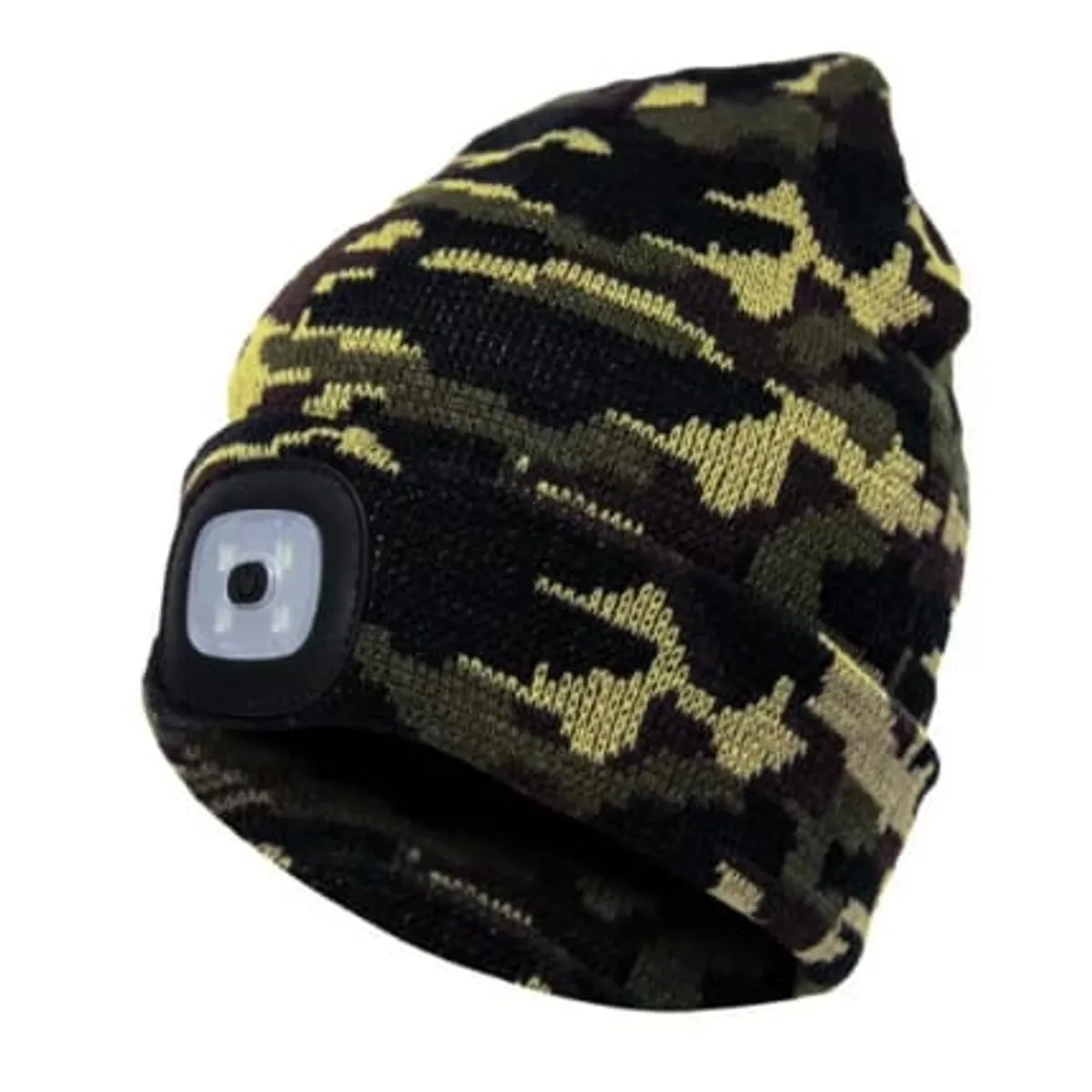 GENERICO - GORRO CON LUZ LED LINTERNA UNISEX RECARGABLE CHULLO TEJIDO