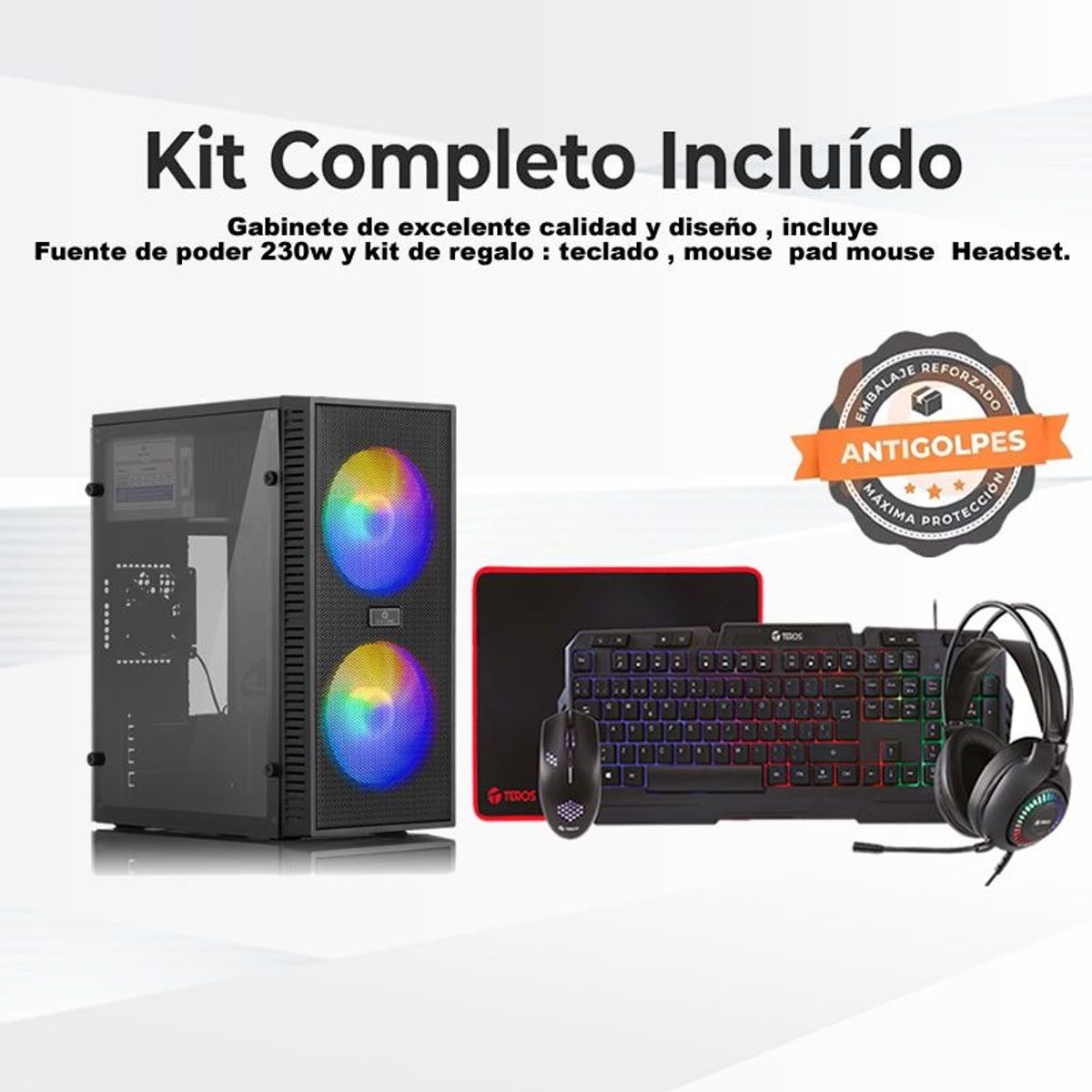 AMD - Computadora AMD ATHLON 3000G   ram 8gb ssd 480 gb monitor 21.5 FHD