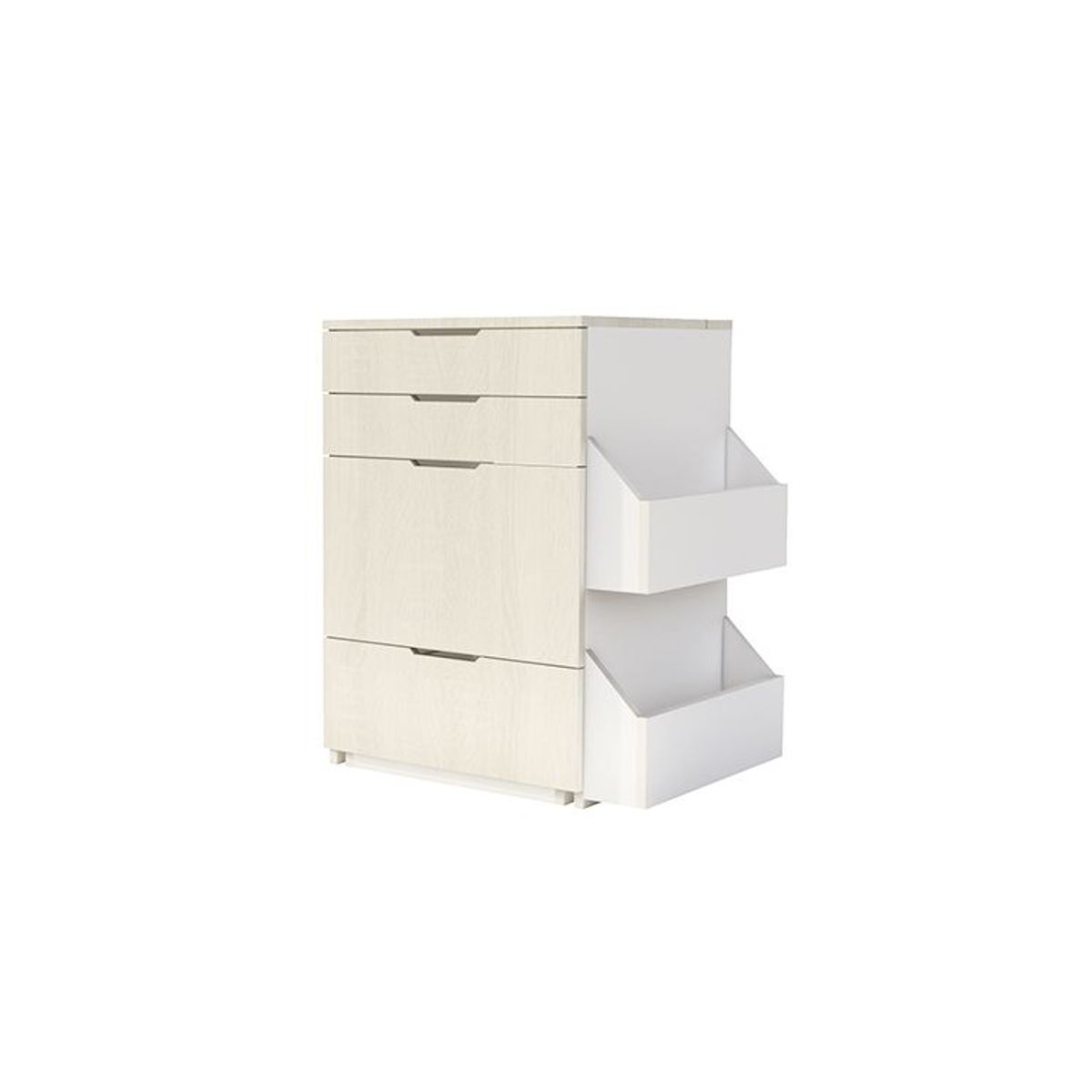 GENERICO - Tocador Joyero Brezo Con Espejo Abatible - Polar y Blanco