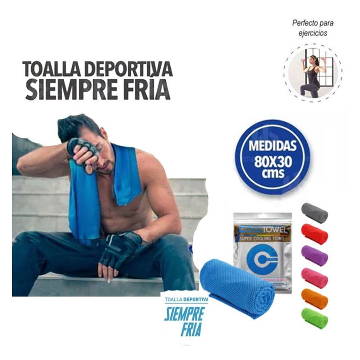 GENERICO - Toallas Refrescantes y Relajantes Compresa Fria Hielo HOMBRE