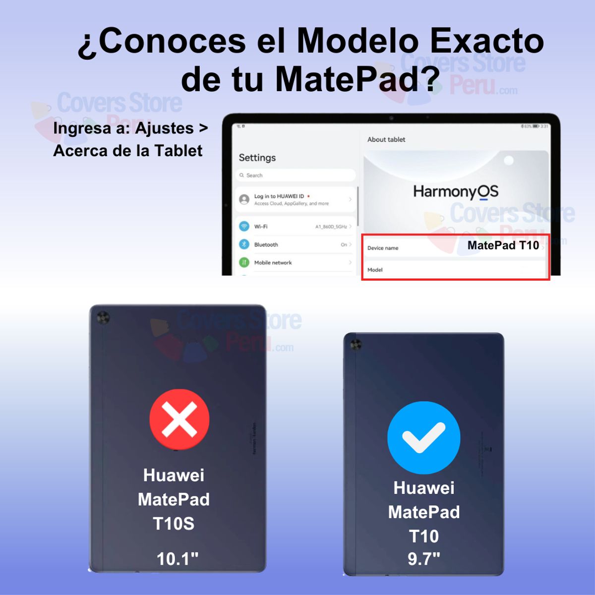 GENERICO - Funda para Huawei Mate Pad T10 9.7" Imantada Negra Antishock