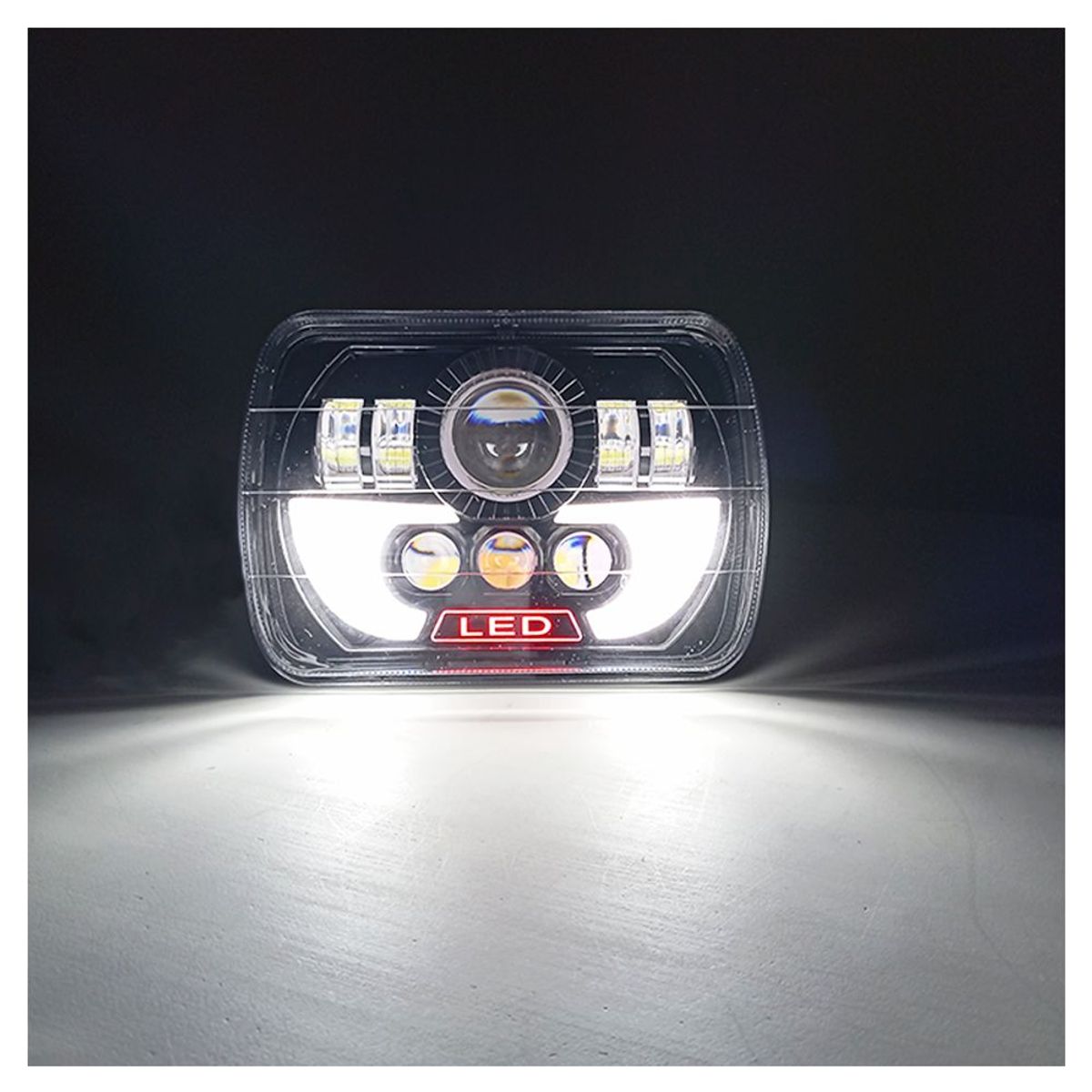 GENERICO - Faro Led 7 Pulgadas Luz Alta y Baja 28w H4 12/24v Auto