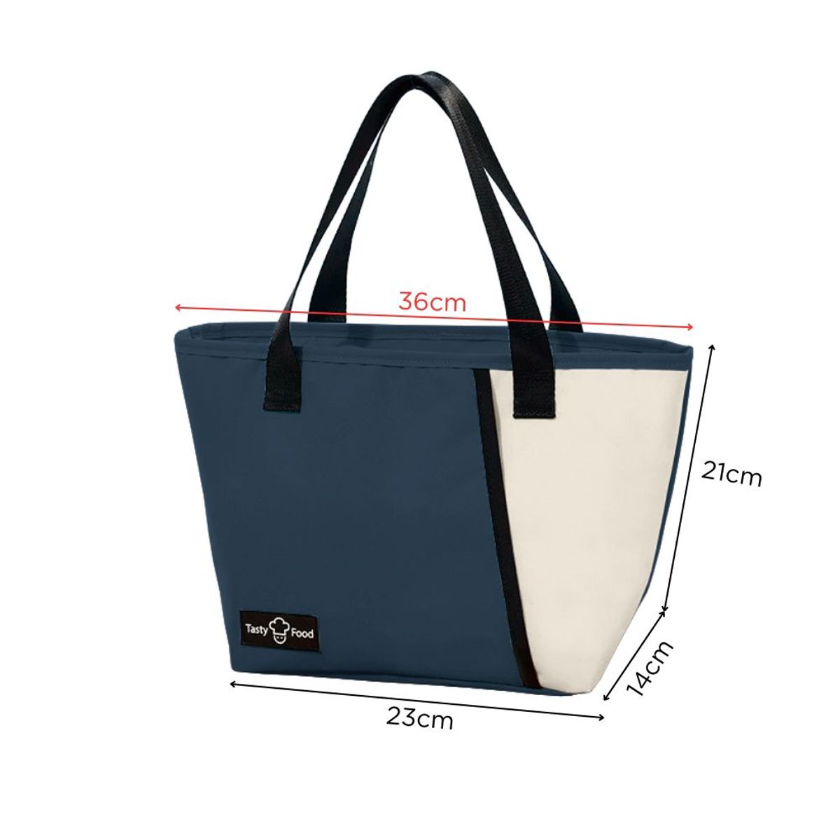 MINARI - Lonchera Térmica Elegante Cartera Bolsa Almuerzo Impermeable Azul 16L