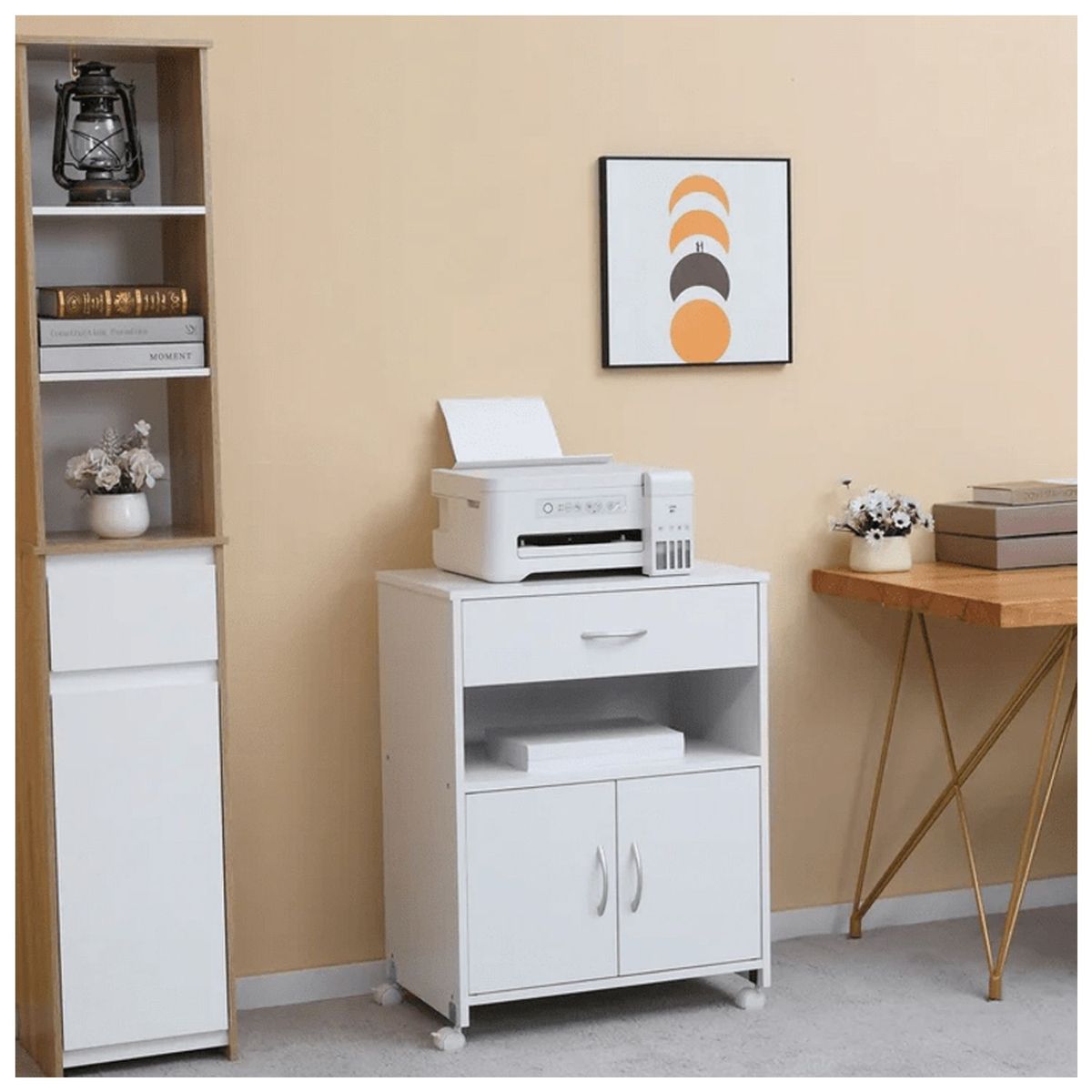 VENTITAS HOME - Mueble Porta Impresora Francisco Ventitas Home Blanco