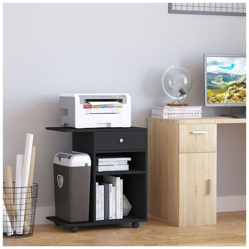 VENTITAS HOME - Mueble Porta Impresora Manollo Ventitas Home Negro