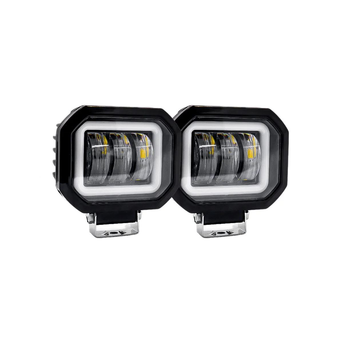 NAOEVO - Explorador Led 3 pulgadas Cuadrado Aureola Blanca