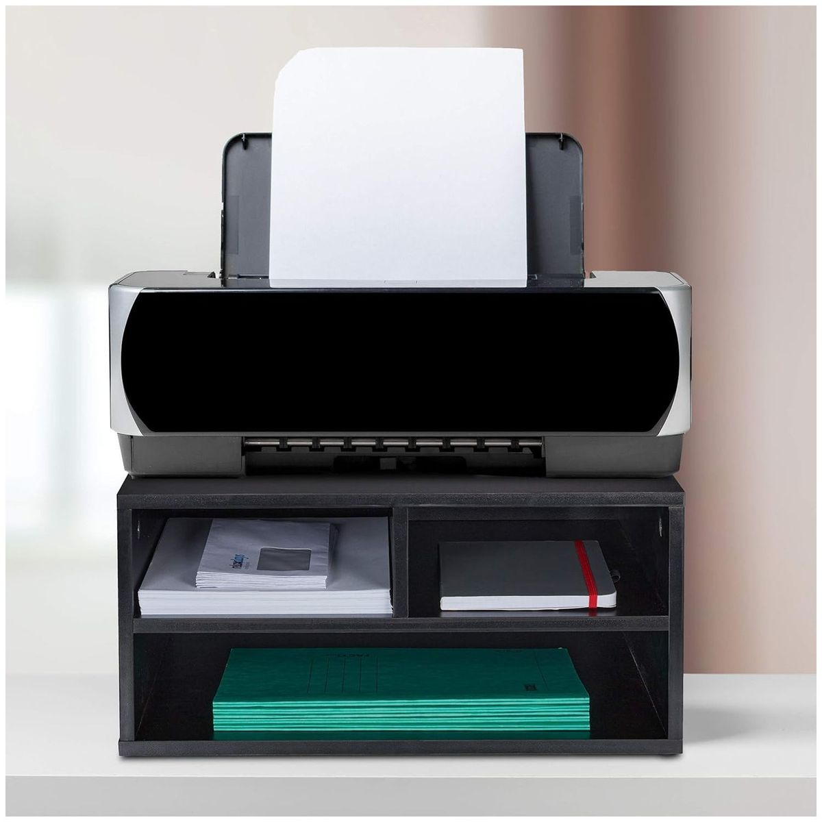 VENTITAS HOME - Mueble Porta Impresora Rafiel Ventitas Home Negro