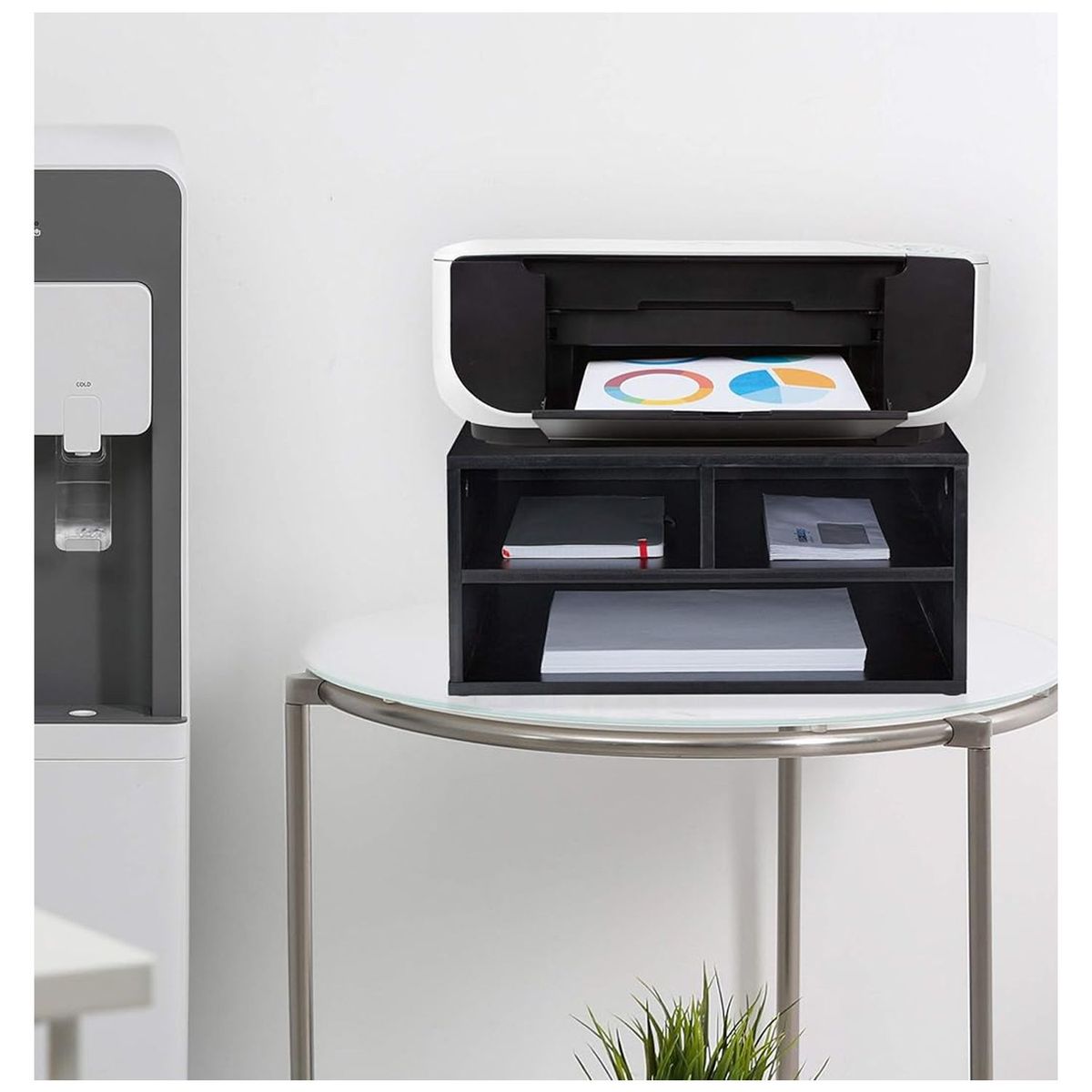 VENTITAS HOME - Mueble Porta Impresora Rafiel Ventitas Home Negro