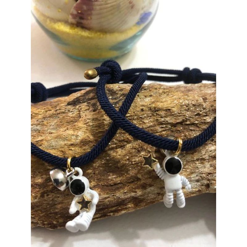 GENERICO - Pulsera brazalete tobillera para parejas astronauta imantado