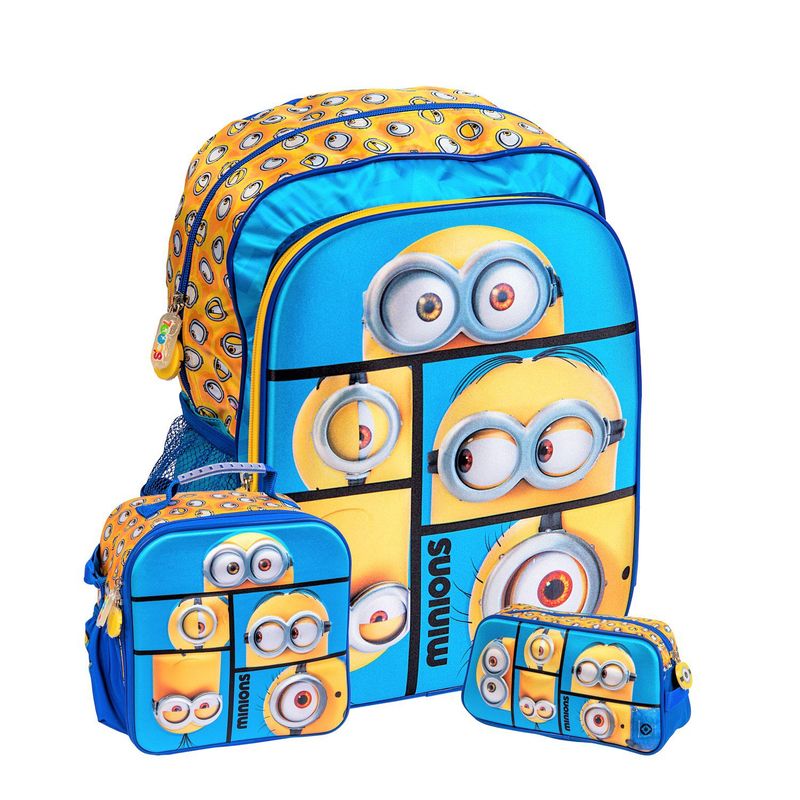 SCOOL - Set MINIONS Mochila-Lonchera-Cartuchera