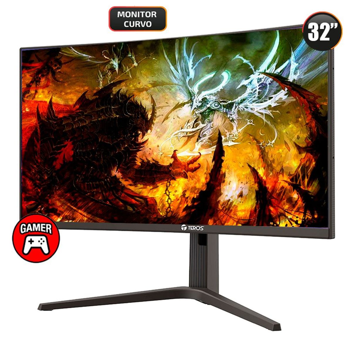 TEROS - Monitor Gamer Teros 32 QHD 2K 165Hz 1MS VA HDMI/DPP FreeSync TE-3210G