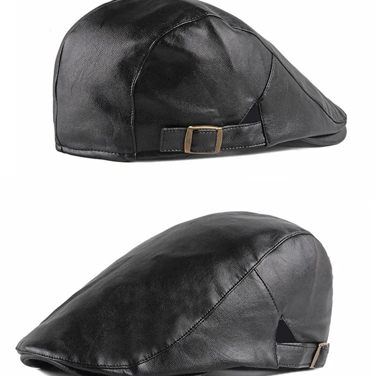 KAST PE - Boina Hombre Cuero PU Modelo Randy - Negro