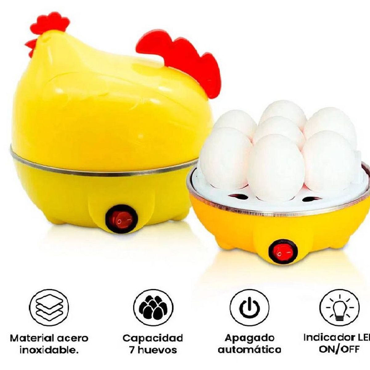 GENERICO - Hervidor de Huevos en Forma de Gallina Amarillo