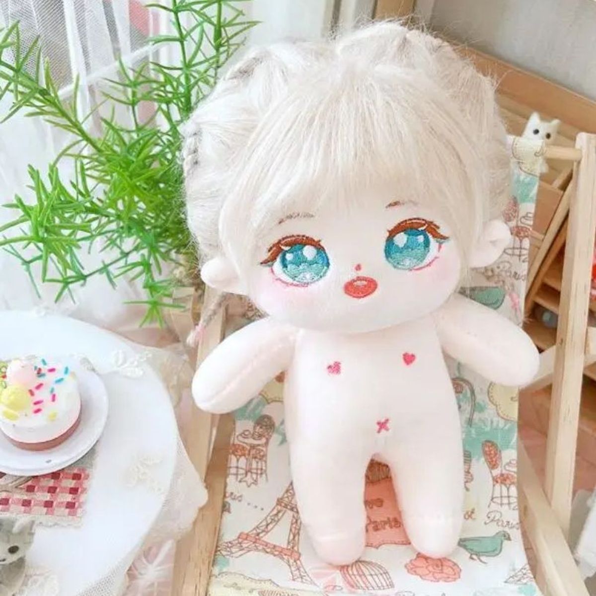 GENERICO - Muñecas kawaii de 20 cm en peluche felpa ideal para peinar