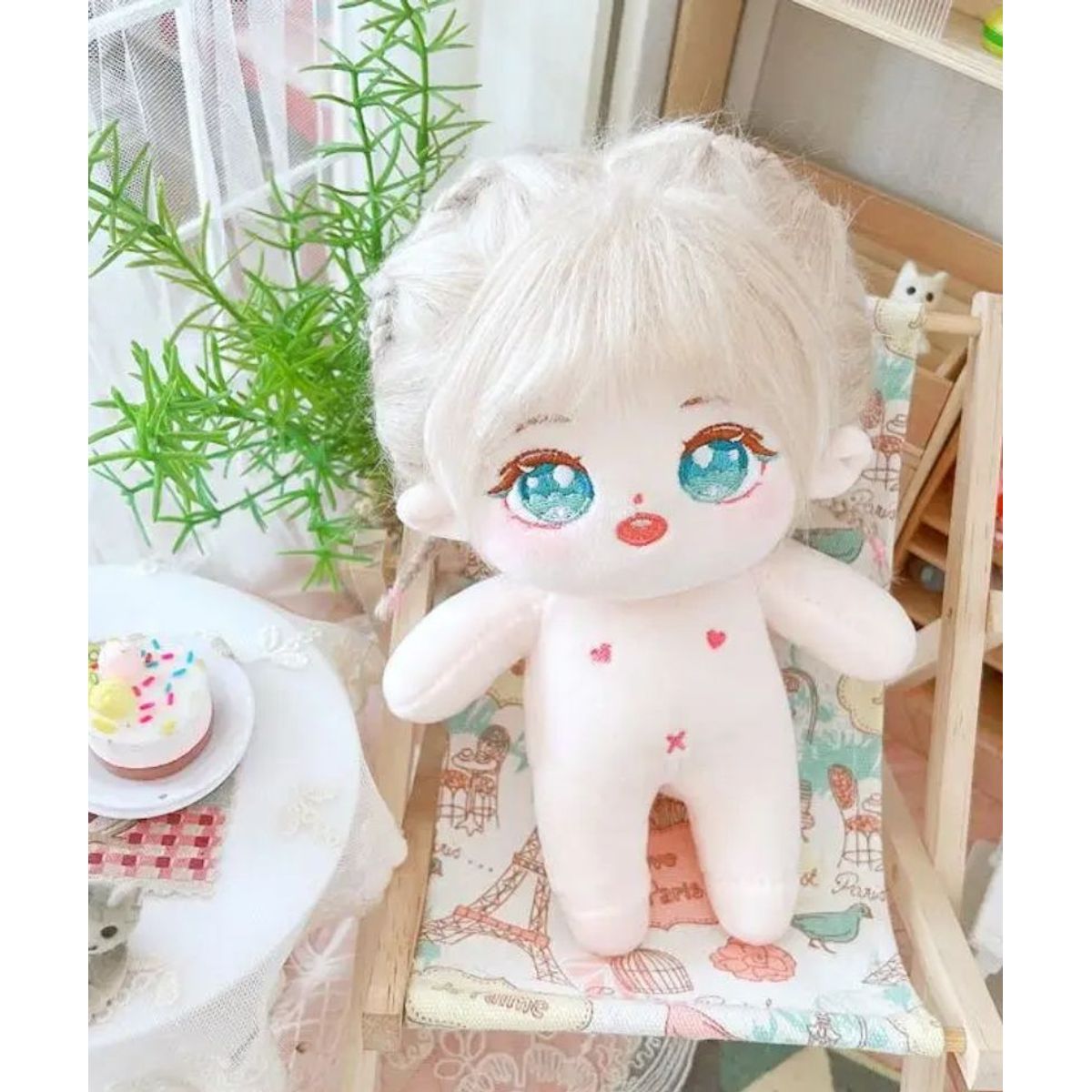 GENERICO - Muñecas kawaii de 20 cm en peluche felpa ideal para peinar