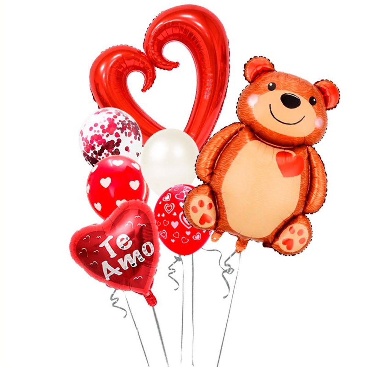 GENERICO - Paquete de Globos San Valentín Oso