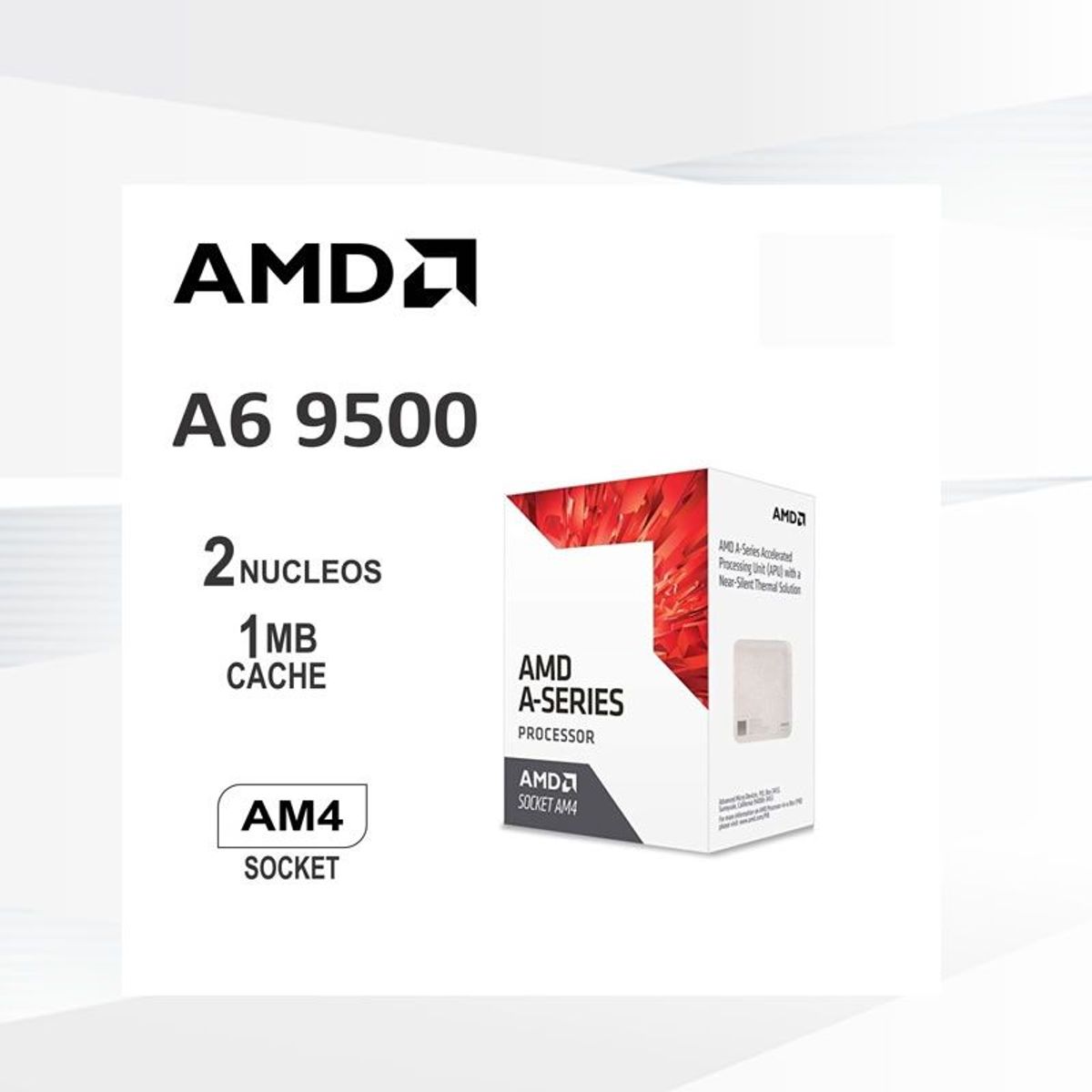 AMD - Computadora AMD A6 9500  ram 8gb ssd 240gb monitor 21.5 FHD