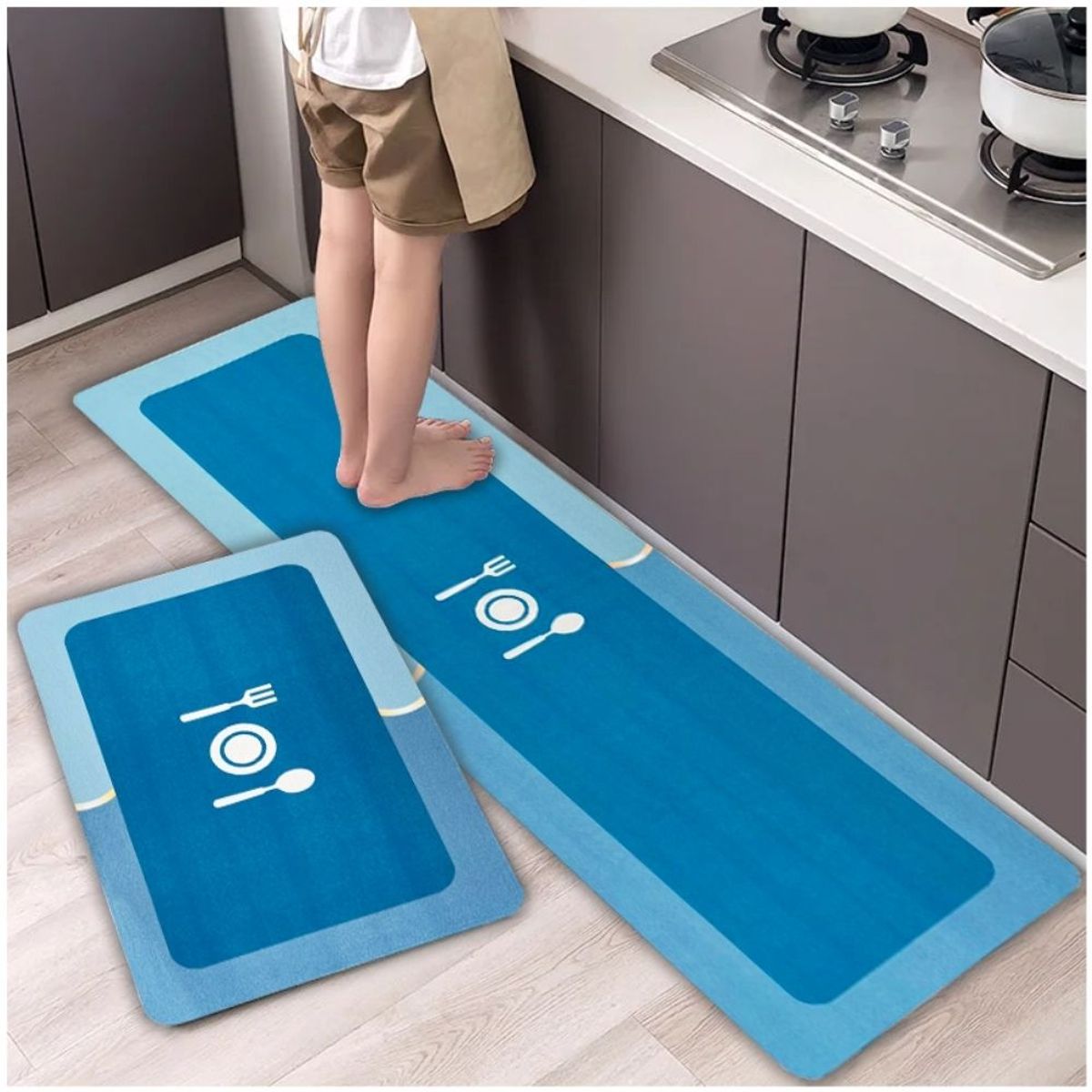 MINARI - Juego de Alfombras Tapetes Antideslizantes para Cocina CL 71D