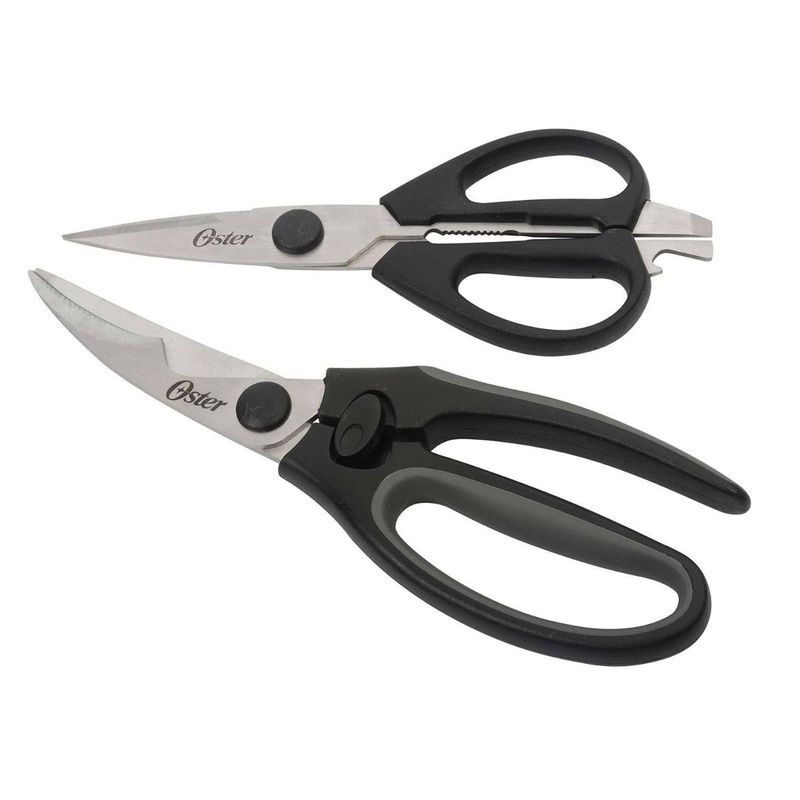 OSTER - Juego de 2 Tijeras de Cocina Huxford Acero Inox