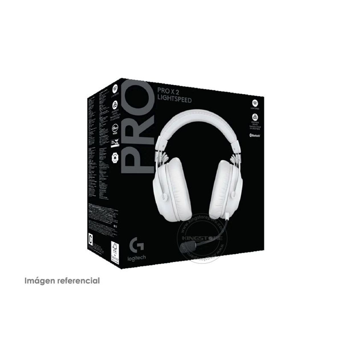 LOGITECH - Audifono Gaming Logitech G PRO X 2 Wireless Lightspeed 3.5 mm Blanco
