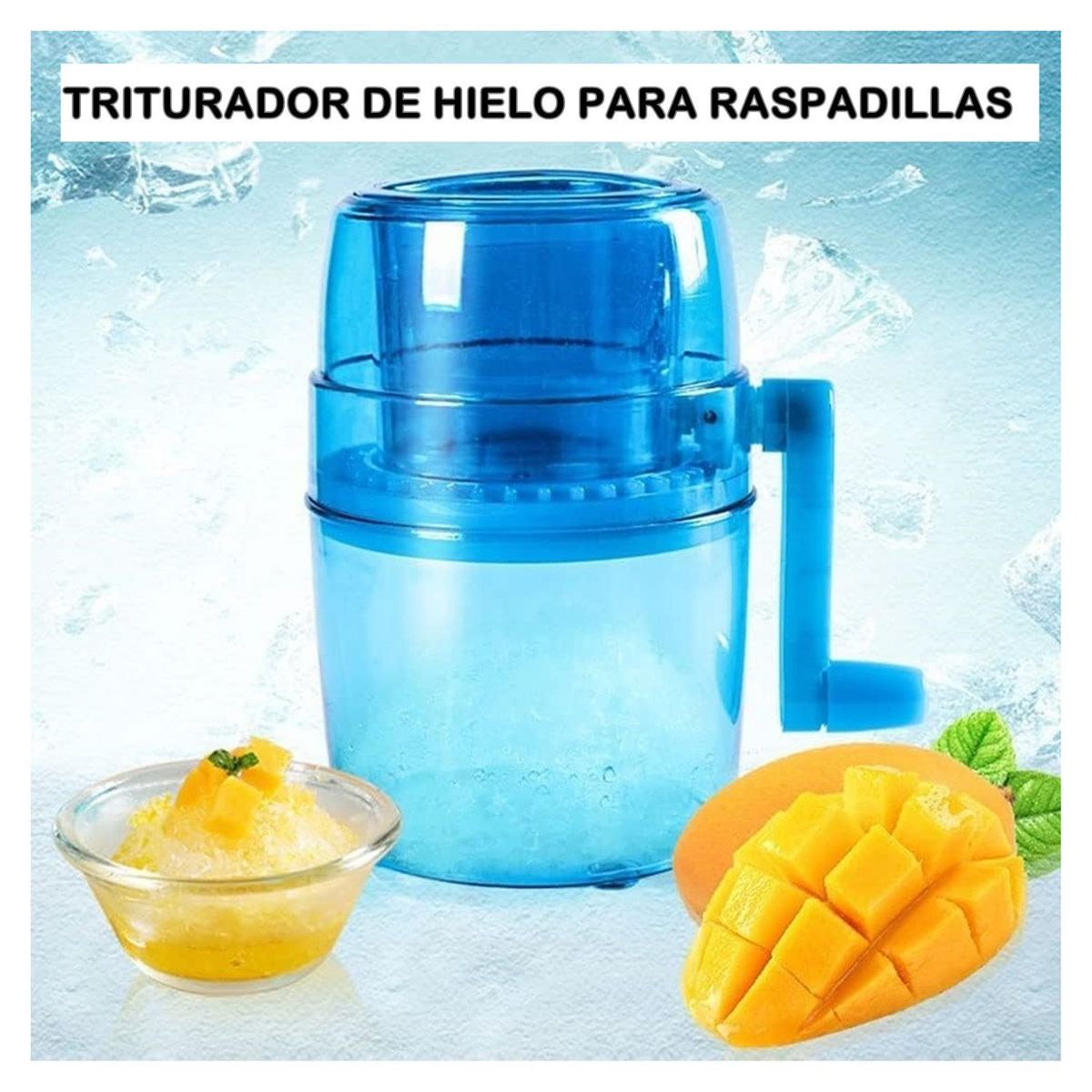 GENERICO - Mini Maquina Raspadilla Cremolada Frozen Triturador Hielo Manual