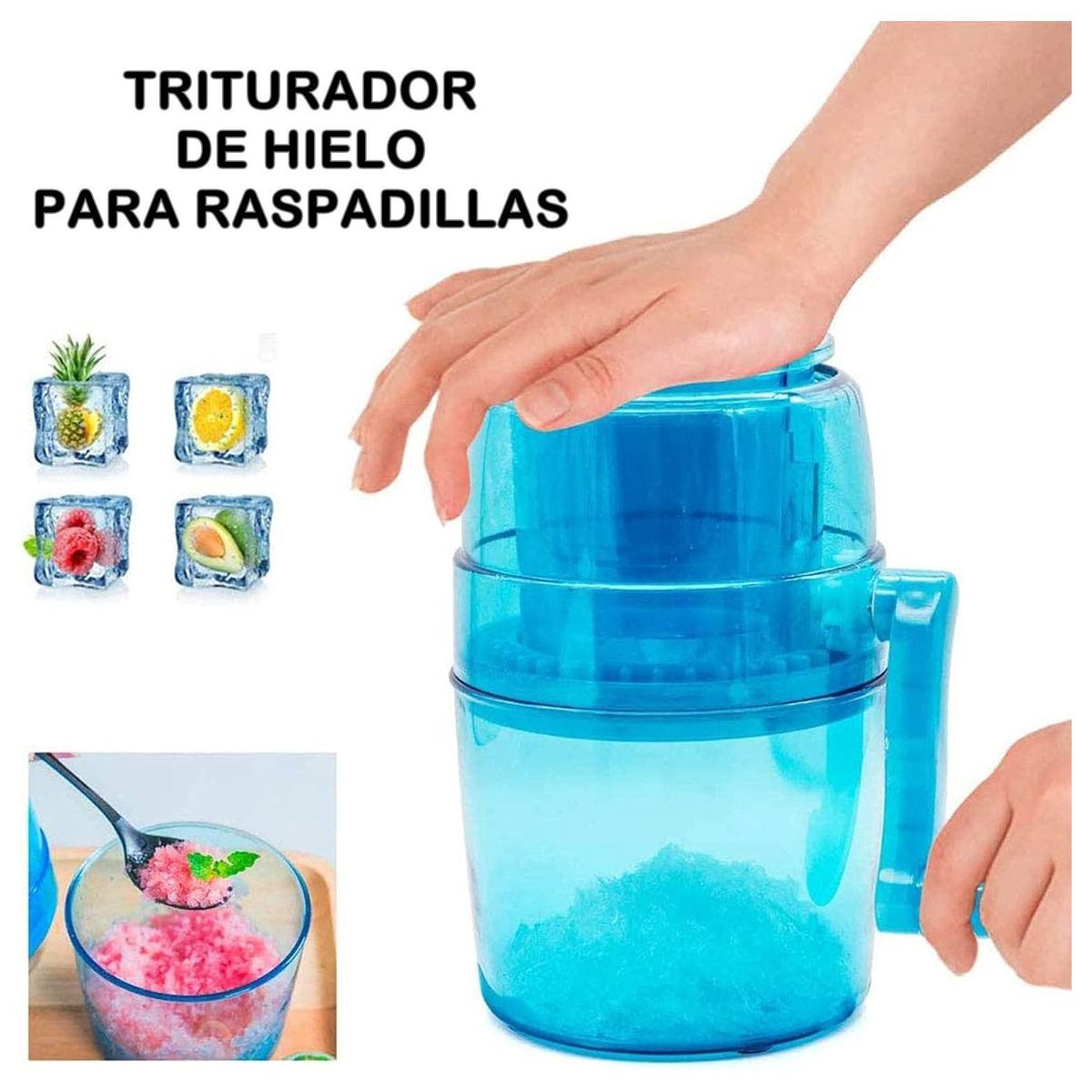 GENERICO - Mini Triturador de Hielo Raspadilla Cremolada Frozen Bebidas Heladas