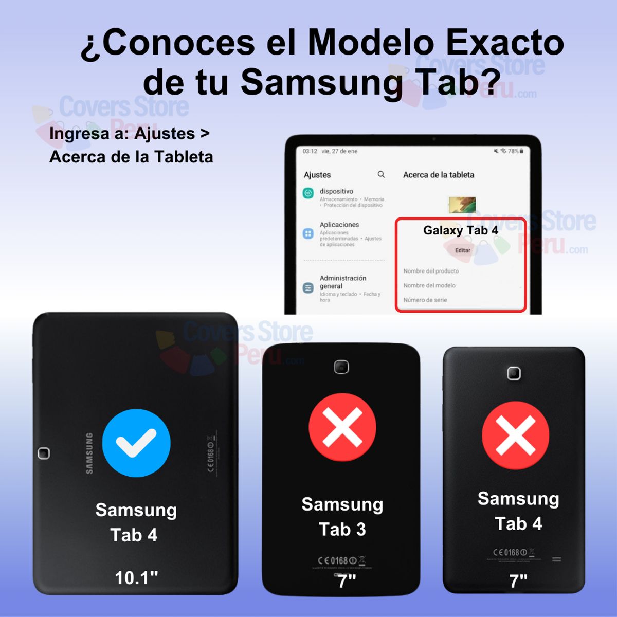 GENERICO - Funda para Samsung 4 10.1" - T530 Imantada Azul Antishock