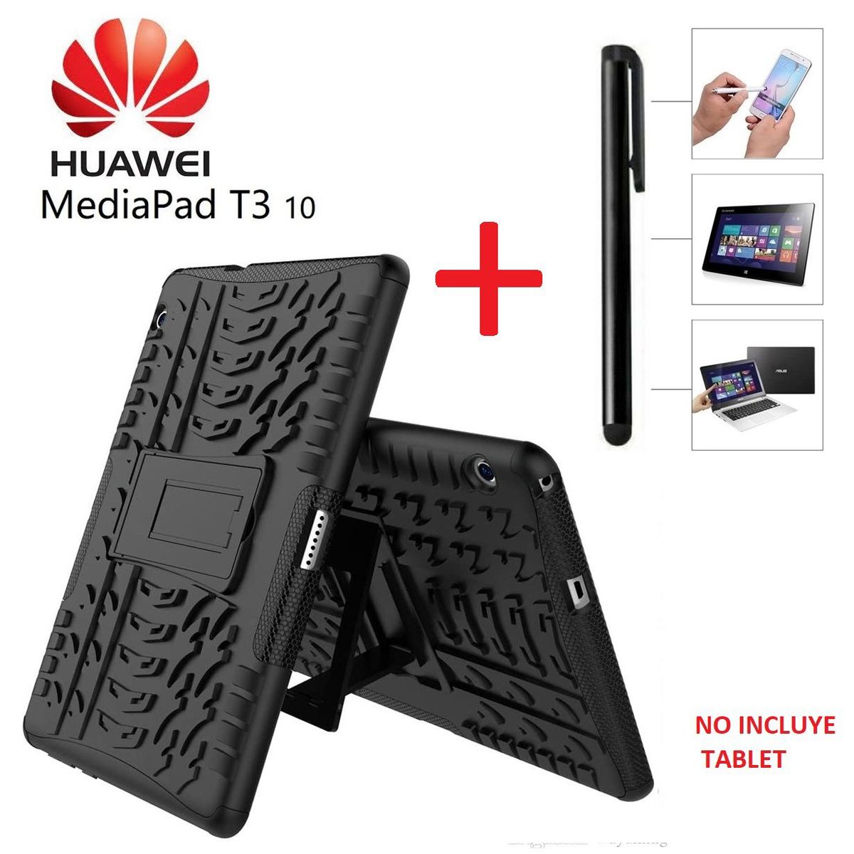 GENERICO - Funda Armor + Lapiz Tactil para Huawei MediaPad T3 10 Case Anti Shock