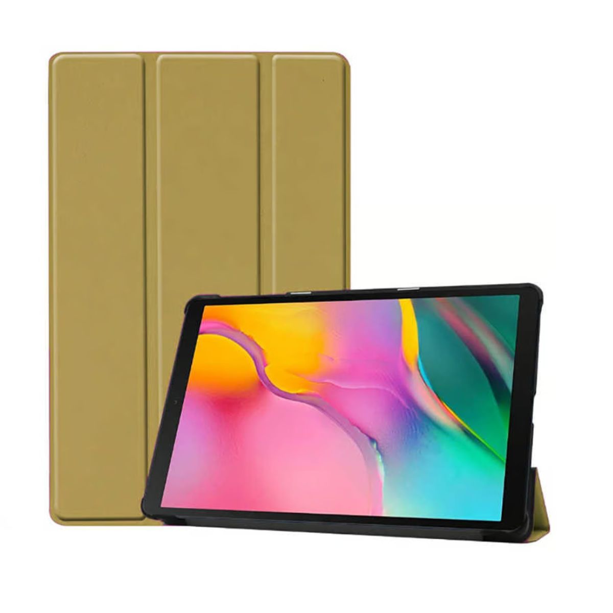 GENERICO - Funda para Lenovo Yoga 11" - YT J706F Imantada Dorada Antishock