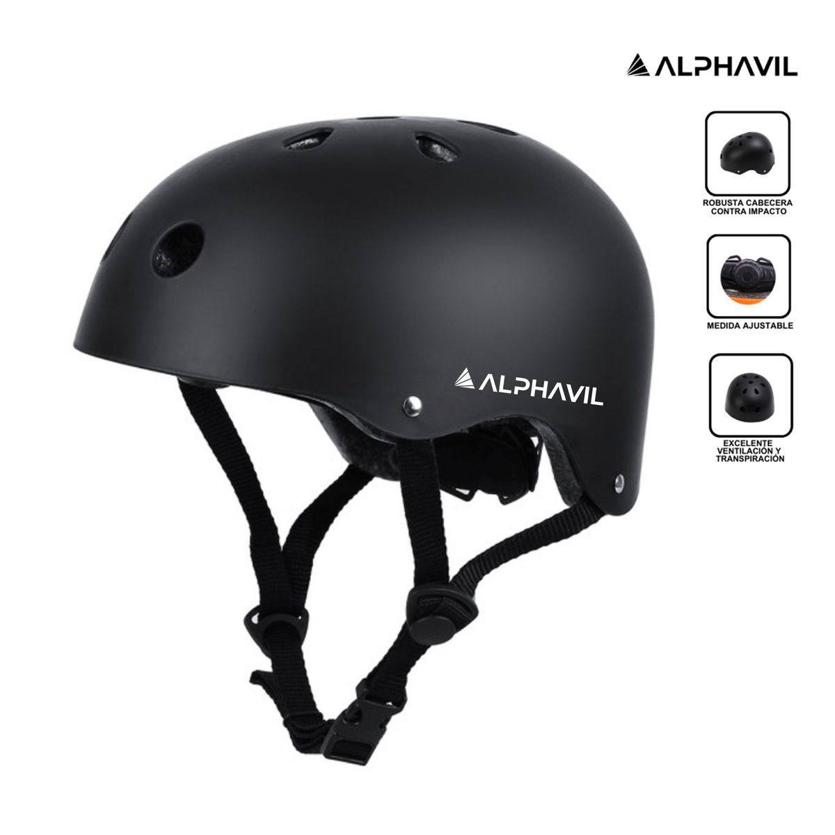 ALPHAVIL - Casco para Bicicleta Road X1 Alphavil ADB200013 Negro
