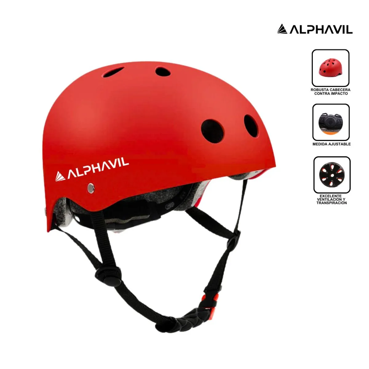 ALPHAVIL - Casco para Bicicleta Road X1 Alphavil ADB200014 Rojo