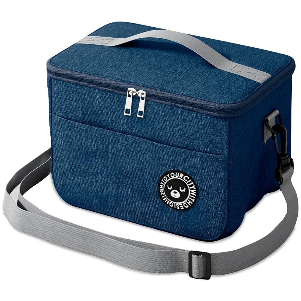 MINARI - Lonchera Térmica Bolsa de Almuerzo Impermeable con Correa Azul NR1-S