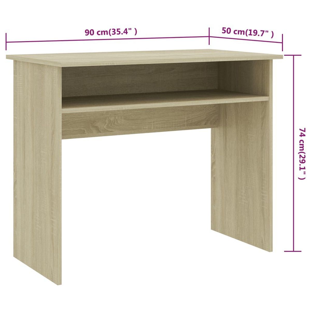 TU MESITA - Escritorio clásico multiusos André color Haya TU MESITA