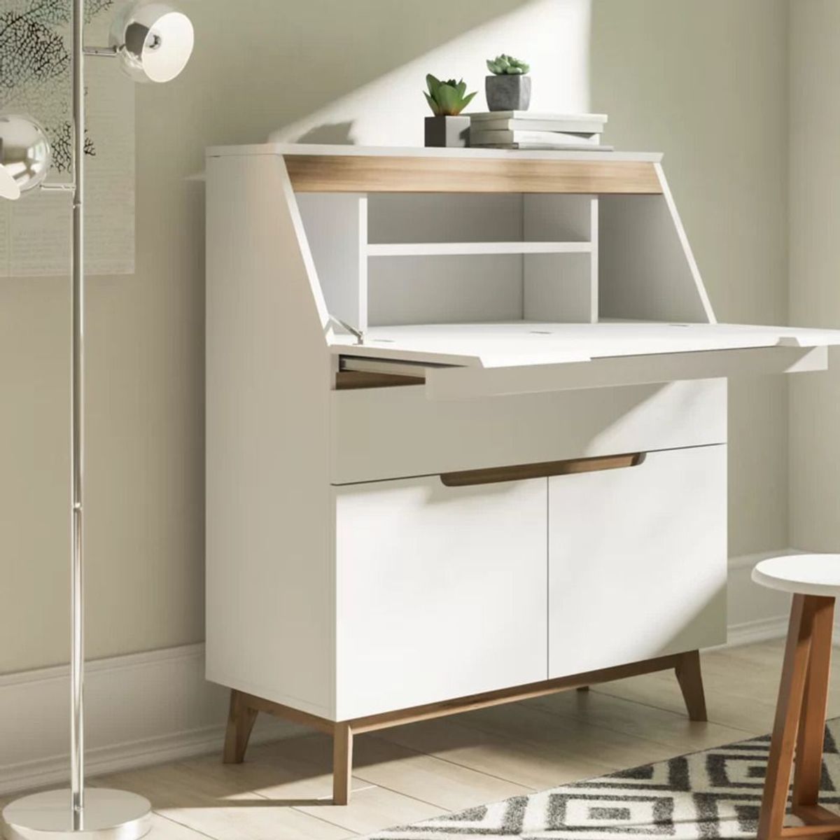 TU MESITA - Escritorio Moderno Norfolk Blanco TU MESITA
